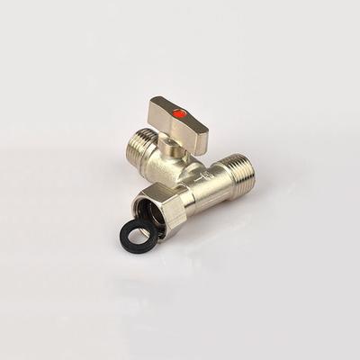 1pcs 1/2'' BSP Male To Male To Female Tee Type Brass Plated Loose Joint Ball Valve Thick Pipe Fitting Connector for Water Faucet
