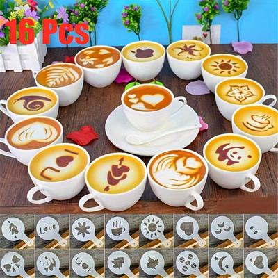 16 Kaffee-Muster Kaffee-Kunst Kunststoffformen