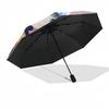 1pc Anime Characters Automatic Opening Folding Umbrella with Floral Print - 8 Bone Iron Frame, Suitable for Fans, Travel, Daily Use, Festival Gift.U02