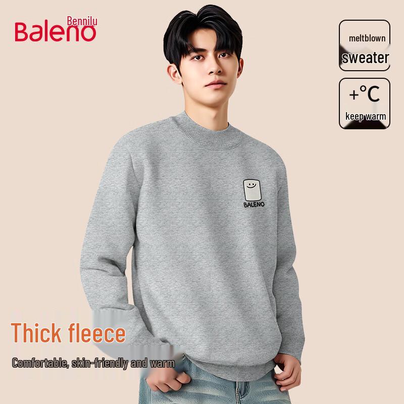 Baleno Men s Winter Plush Knit Half-High Collar Sweater 3XL