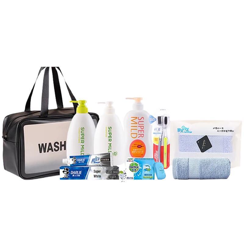 Portable 8-Piece Travel Wash  Care Set Regular
