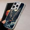 Pirate Corsair Mobile Phone Case for iPhone 17 16 15 14 13 12 11 Air Pro Max Plus Silver Plating Colorful Cover Cover Luxury