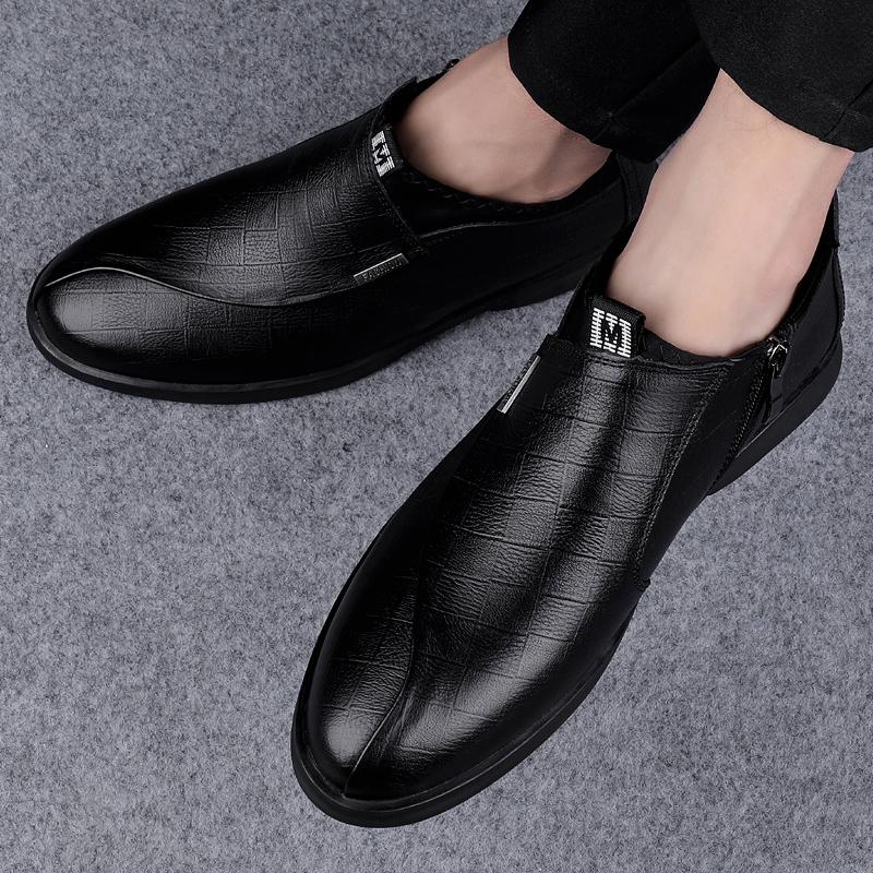 Fashion Genuine Leather Male Comfortable Motorcycle Boots High Quality Men High Top Casual Shoes 2024 New Men Winter Plush Snow Boots