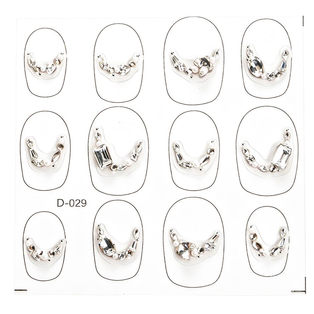 Redanco Nail Art Rhinestones: Mosaic & Zirconia Pearl French Luxury Decorations D-029