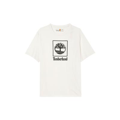 Timberland SS24 Casual Breathable Short Sleeve T-Shirt Unisex Tops Vintage-White A41G5-CM9