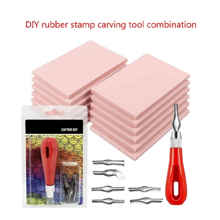 Carving Rubber Stamp Kits with Cutter Tool Rubber Stamp Making Kits for Crafts
