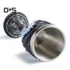 Horrible Resin Skull Head Stainless Steel Wine Cup Goblet Skull Wine Chalice Cup Gothic Halloween Decorative Whiskey Cocktail Beverage Drinking Glass