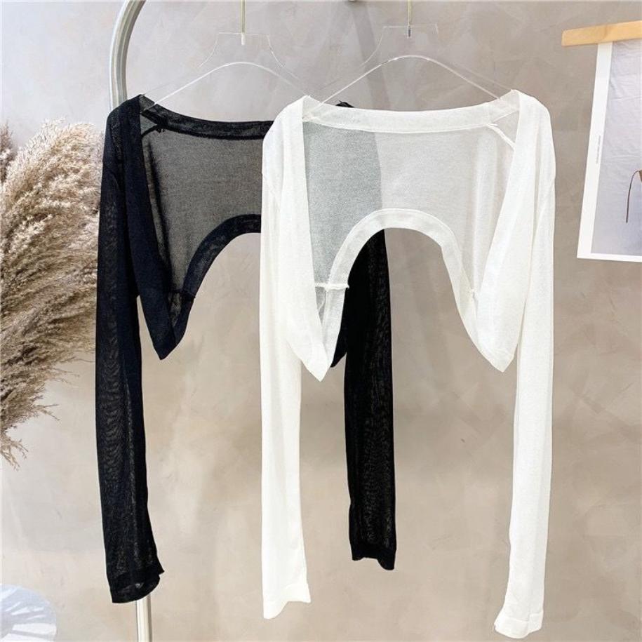 WTEMPO Letni damski kardigan w kolorze lodowego jedwabiu ze spódnicą z szelkami i krótką bluzką narzuconą na cienki płaszcz szalowy