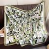 Summer new fashion trend scarf female navy style professional square scarf simulation silk 91 shawl European and American sunscreen silk scarf