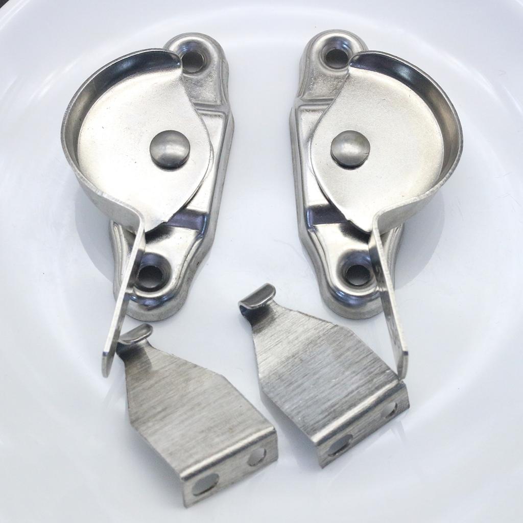 2pcs Crescent Lock, Steel Sliding Door Lock, Window Buckle, Window Anti-theft Lock, Door and Window Accessories