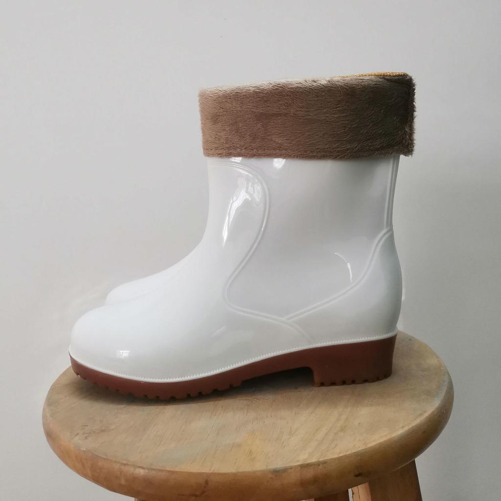 Water Shoes Medium and High Health Boots Food Factory White Rain Shoes Non-slip Water Boots Women Chef Anti