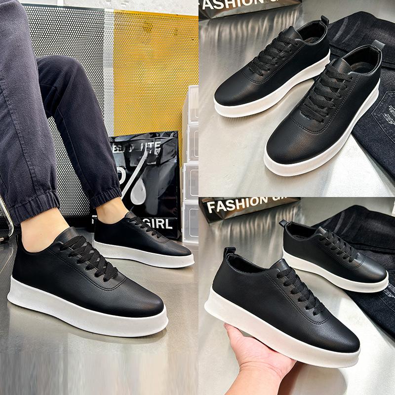 

Черные мужские туфли, обувь для скейтбординга, ленивые туфли, повседневные легкие спортивные кроссовки, туфли на плоской подошве EU38/CN39 чёрный