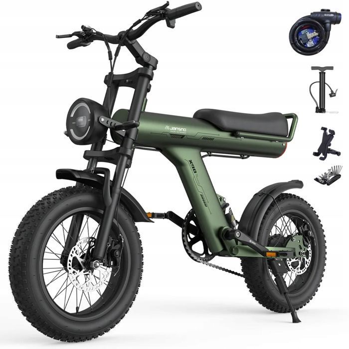 Electric Bike - JANSNO - X90 - 750W - 48V 14Ah Battery - 45KM Range - Max Speed 52km/h