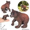 Heartfelt Wildlife Toy Collection: Brown Bear, Capybara, Maned Wolf, Alpaca, Hyena, Musk Ox, Ring-tailed Lemur Models for Kids