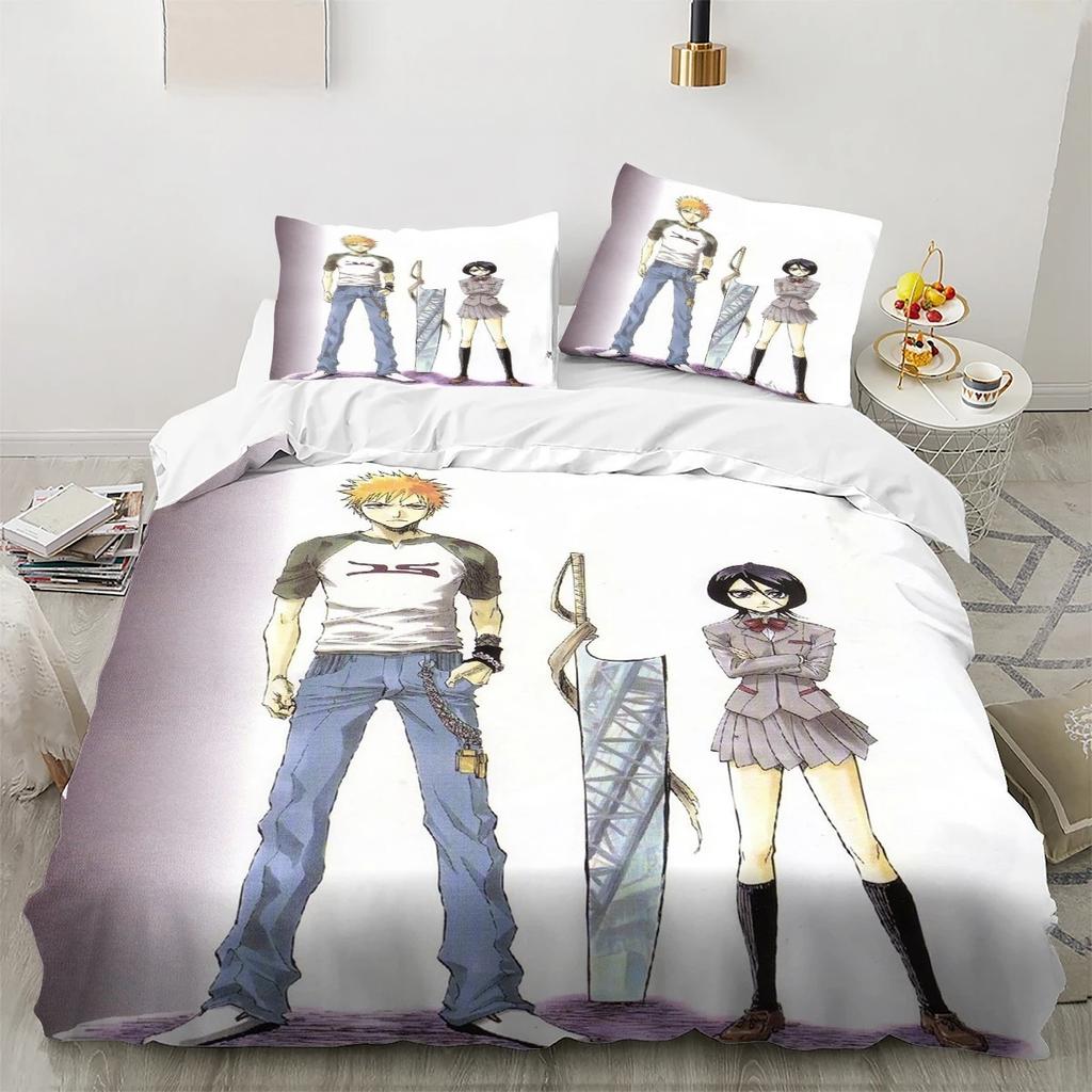 Anime 3D Printed Bleach Duvet Cover Pillowcase (2/3piece Set), Bedding Set for Children's Boy Girl , Children's bedGift