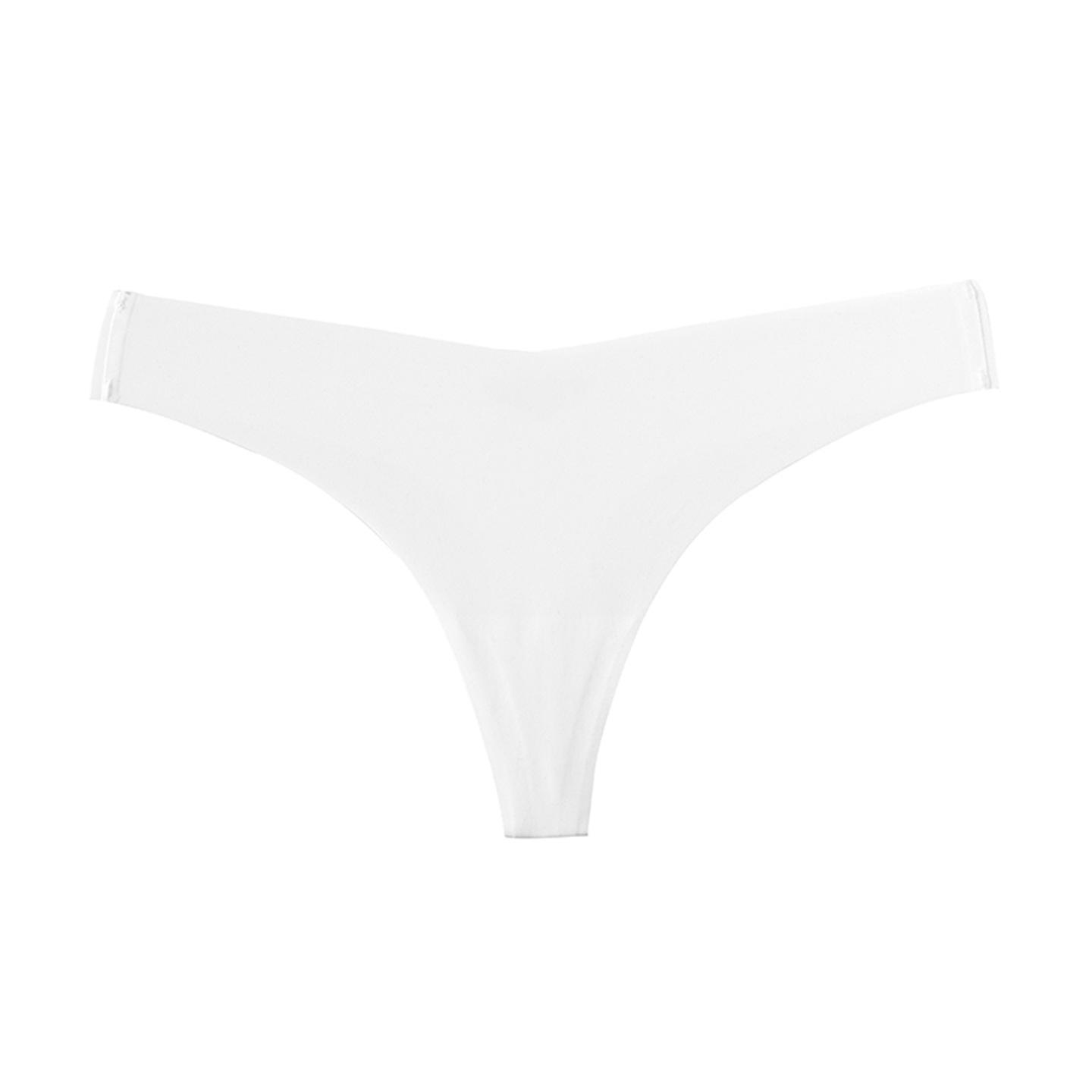 Ice Silk Seamless Women s Thong: Invisible, Non-Chafing, Breathable Underwear for Yoga & Sports