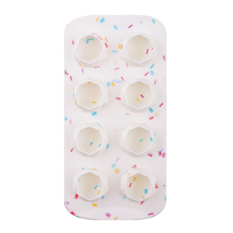 8 Cells ice cubes Moulds Flexible Food Grade Silicone DIY Ice Tray Kitchen Ice Makers for Wine Cocktails 14 Styles