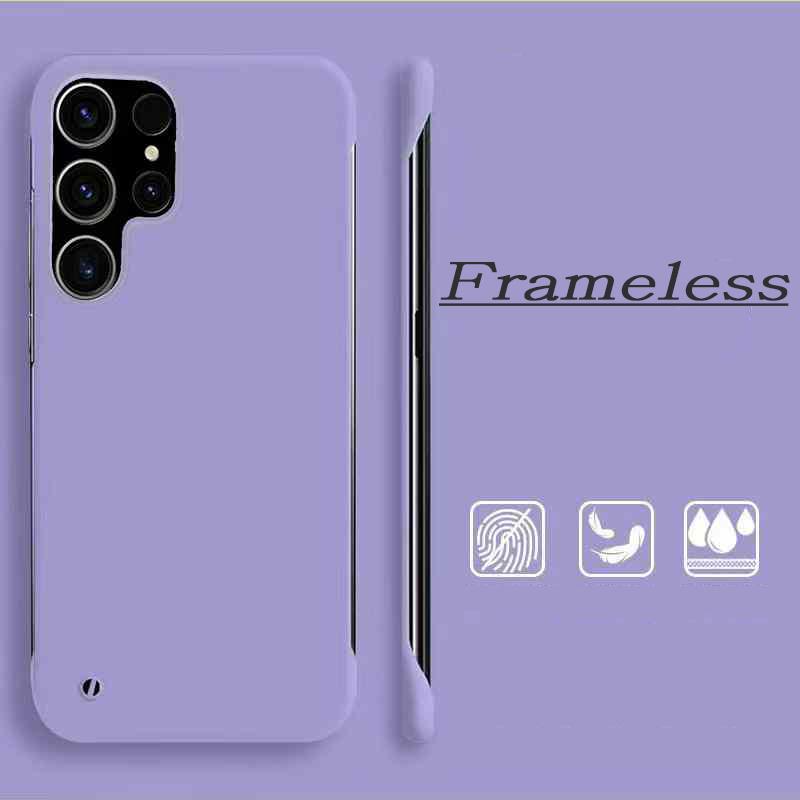 Capa fina sem moldura da moda para Samsung Galaxy S24 Ultra S23 FE S22 Plus S21 S20 A55 A54 A34 A24 A14 A15 A53 A52 A23 A13 A12 Capa de proteção rígida para PC