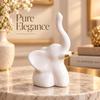 Home Decor Elephant Statue for Good Luck, Fengshui Ceramic Creative Small Modern Style Elephant Idol Figurines