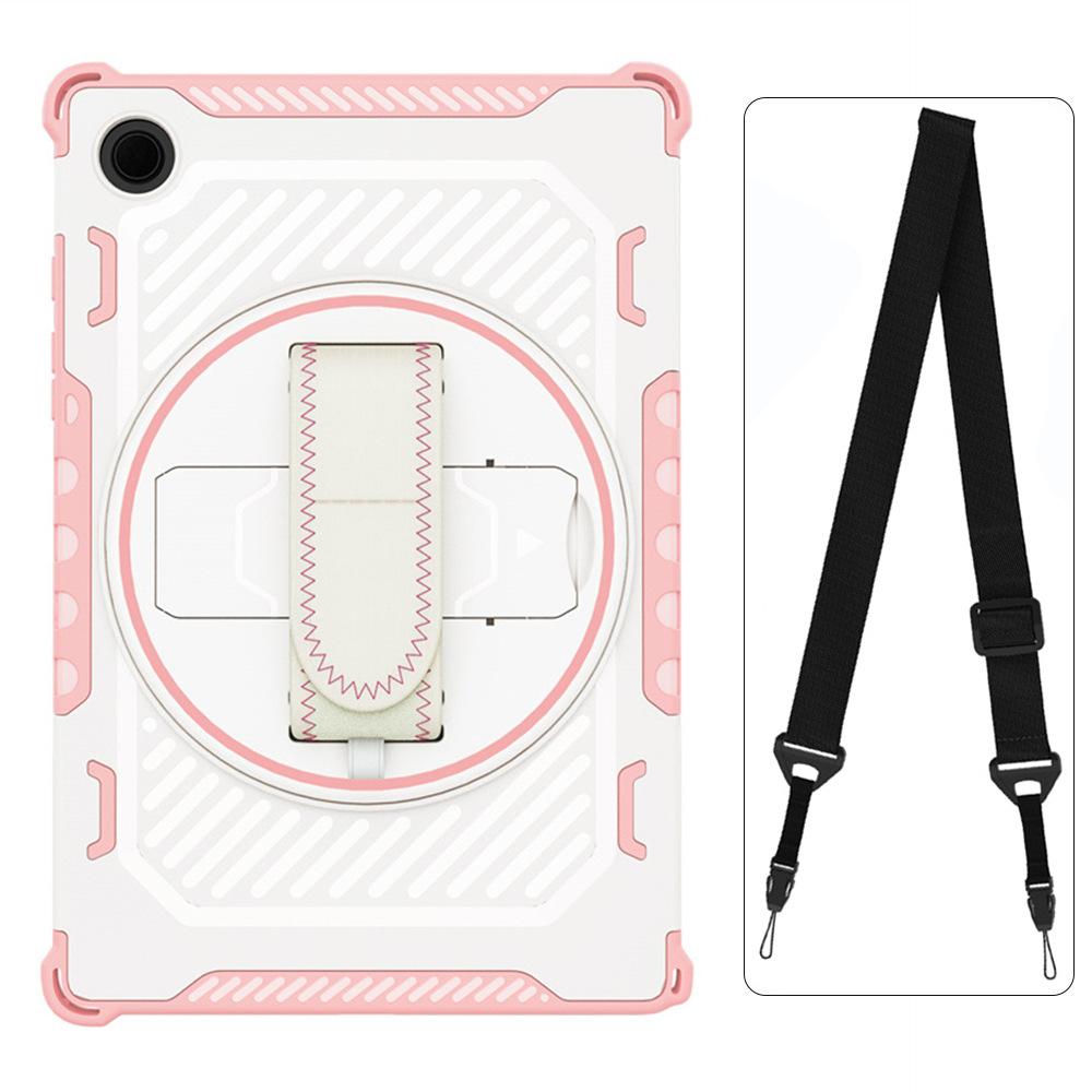 Suitable for Samsung tablet protective case A8X200A11plusA9plus with 360-degree rotating stand and hand strap