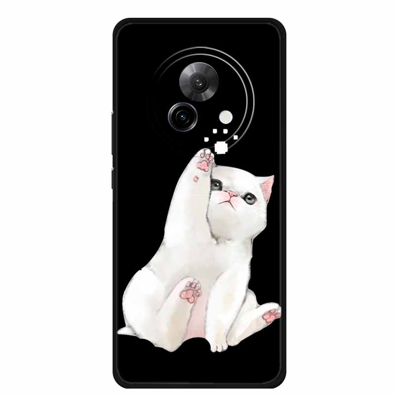 Black Silicone Case For Meizu Lucky 08 Case Luxury Protective Soft Phone Back Cover For Meizu Lucky 08 Case 6.78" Cartoon Shell