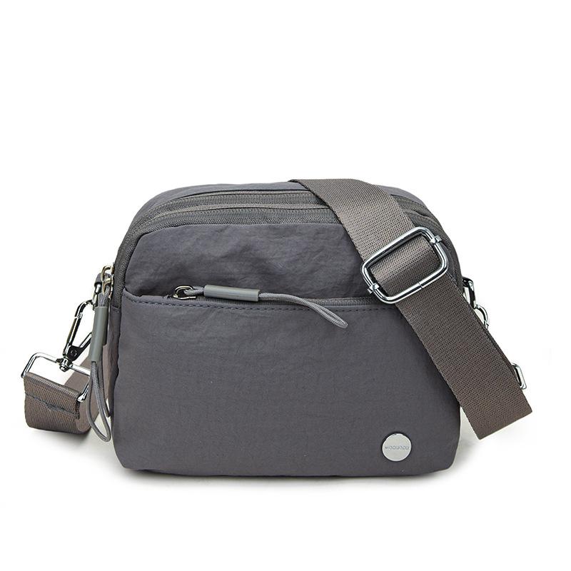 

Городская простая повседневная и модная одноплечевая сумка-кроссбоди, легкая нейлоновая маленькая квадратная сумка серый
