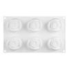 1 Stück 6 mit Rosenmousse Fondant Kuchenform Französisches Dessert Backen Silikonform Seife Seife Backform