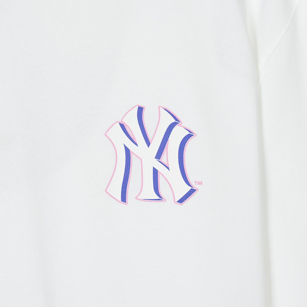 New MLB New York Yankees T Shirts Unisex Ecru 3ATSX0643-50WHS