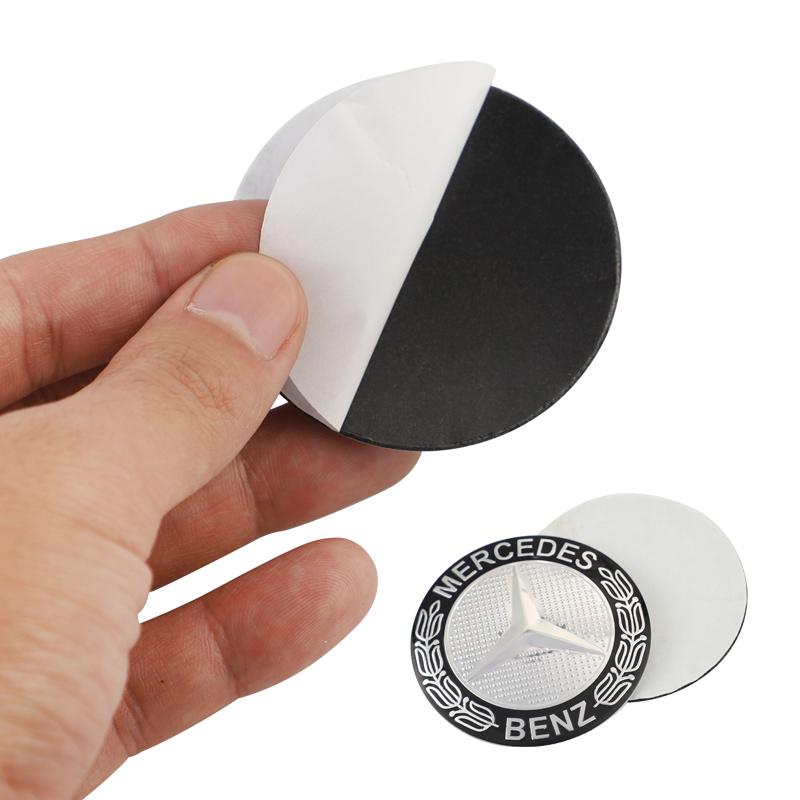 CRU1 4Pcs 56mm Car Emblem Auto Wheel Center Hub Caps Decal Accessories For Mercedes Benz B/C/E/S Class A Class C200L GLC GLK