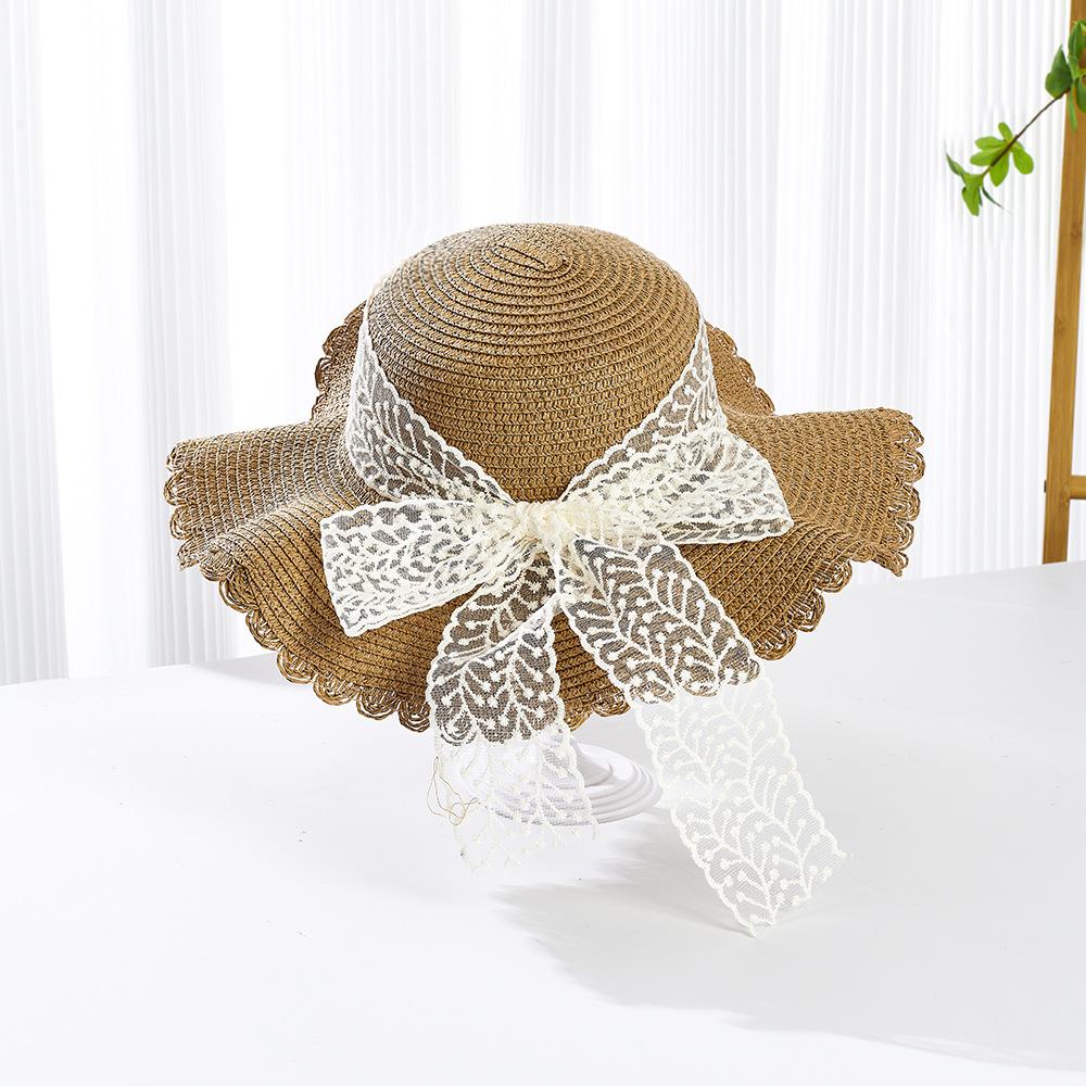 Kids Girls Flower Summer Caps Fashion Children Sunscreen Sun Hat Straw Hat Bag for Beach Baby Accessories for 2-8 Years Kids