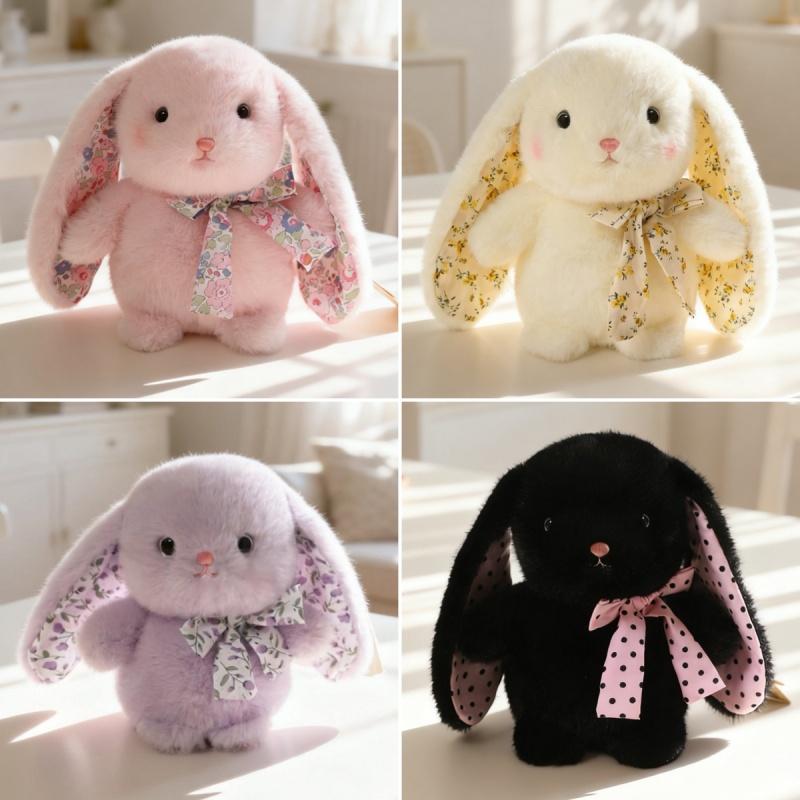 15/25cm Kawaii Rabbit Plush Toy Soft Stuffed Animal Bunny Plush Doll Birthday Gift for Girlfriends Home Decor