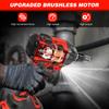 DayPlus 2 IN 1 Cordless Impact Wrench,1/2" Driver Brushless Power Impact Gun,2500RPM Electric Wrench, Max Torque 1500Nm+Battery