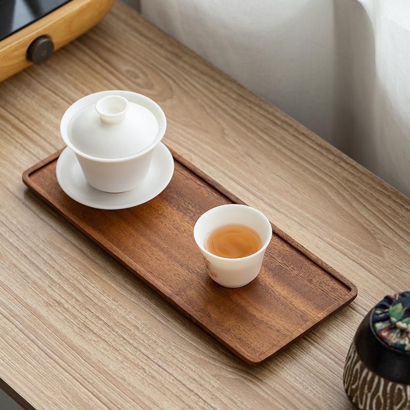 Natural Wooden Tray Serving Table Tray Table Plate Snacks Food Storage Dish Sushi Plate for Hotel Home Serving Tray
