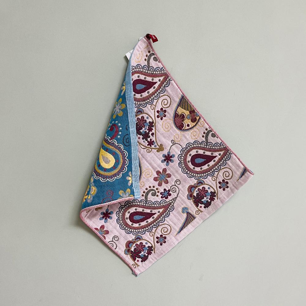 38x40cm Retro Floral Large Hand Towel 4 Layer Cotton Gauze Decorative Pure Cotton Dish Cloth Quick Dry Tea Towel Home Restaurant