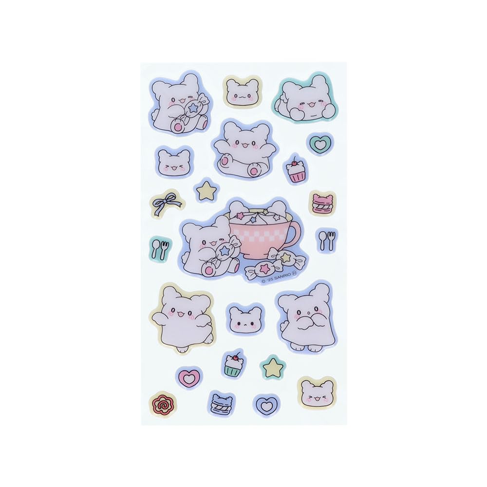 Schreibwaren Hanamaru Obake Sanrio Charaktere Puffy S8814350 Sun-Star Aufkleber, Blau,