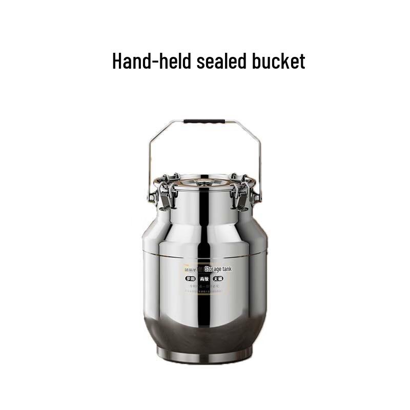 

Stainless Steel Large Capacity Sealed Storage Bucket 15L