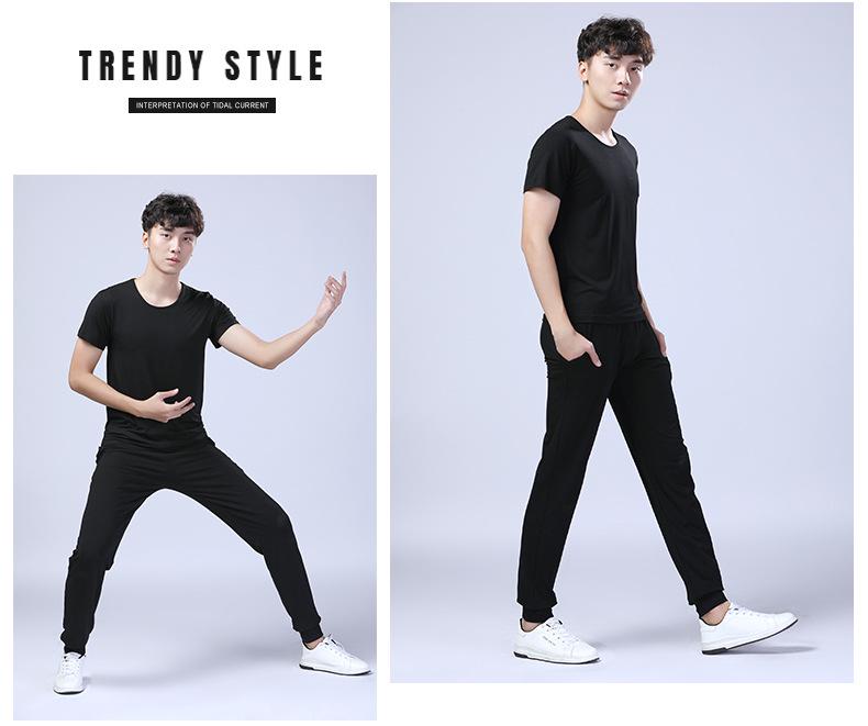 Men's Modal Fitness & Dance Suit - Breathable Sportswear for Yoga, Aerobics, and Training
