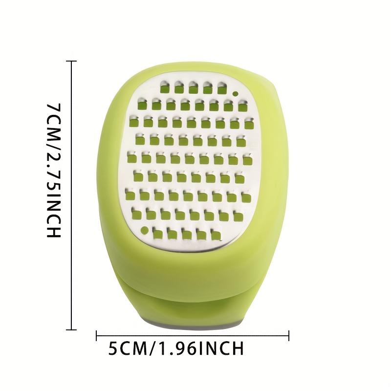 Stainless Steel 4-in-1 Manual Grater & Slicer - Lemon, Cheese,Garlic, Ginger Zester Shredder,Compact Kitchen Tool for Vegetables