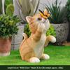 Kreatives solarbetriebenes Katzen-Garten-Nachtlicht-Ornament im amerikanischen Stil