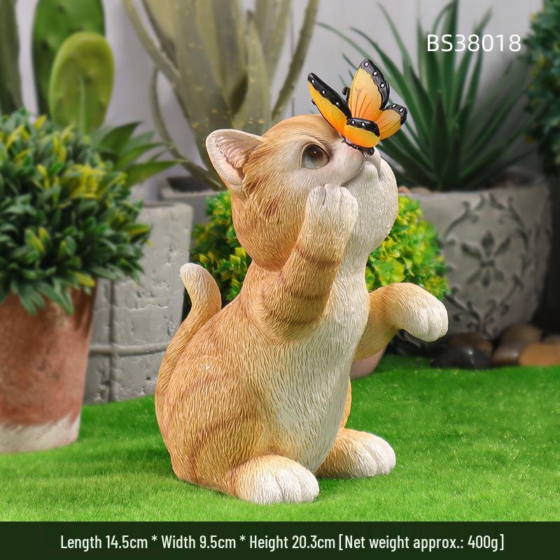 

Creative American Style Solar Cat Garden Night Light Ornament