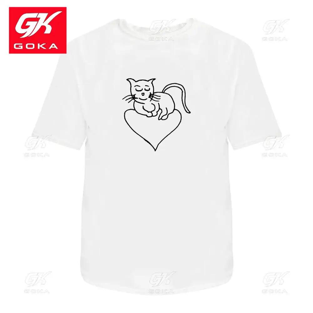 

Cat on Heart Unisexs Womens Graphic T Shirts for Unisexs Clothing Short Sleeve Vintage Tops Printed Tees Y2K Clothes Classic T Shirt S