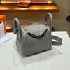 2026 new first-layer cowhide tc cowhide 19cm mini lindy bag crossbody leather medicine bag genuine leather women's bag