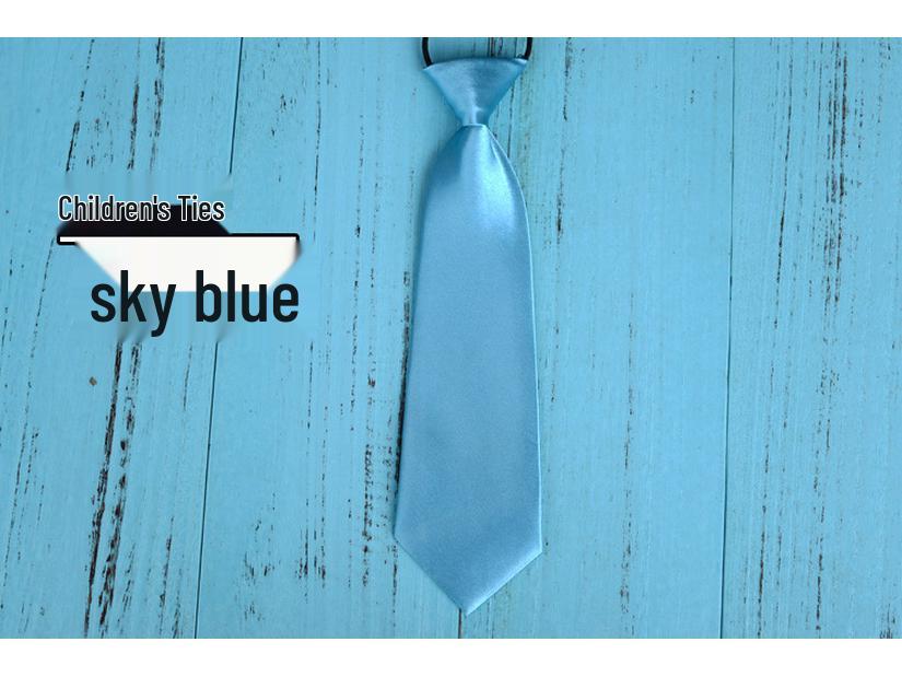 

Детский не требующий глажки черный галстук для мальчиков и девочек - Школьная форма и одежда для выступлений небесно-голубой