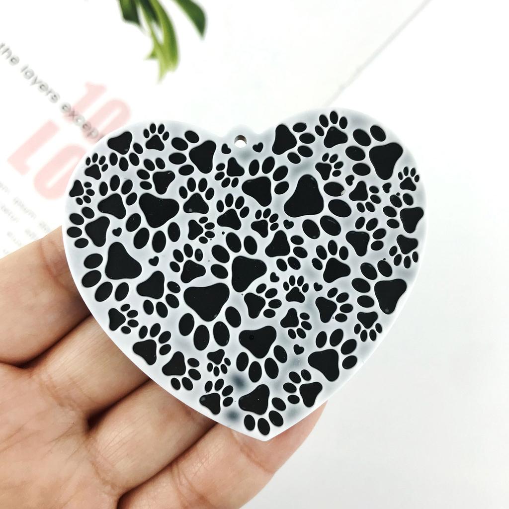 Various Symbols Keychain Silicone Mold with Hole Keyring Pendant Handmade Mold Valentine's Day Birthday Gift Jewelry
