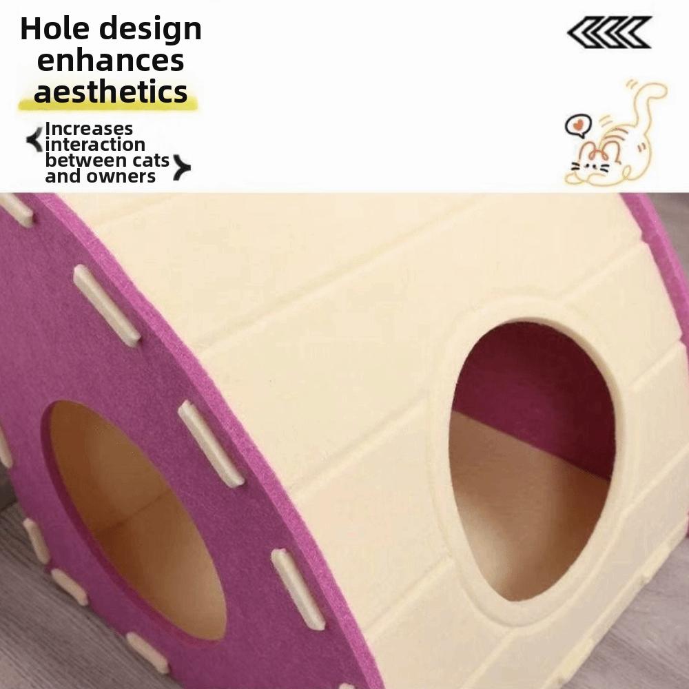 Fan-shaped Cat House Stackable Cat Castle Japanese Style Cat Scratching Board  Cat Furniture