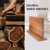 Multi-functional Storage Knife Holder with Strong Magnets Home Kitchen Double-sided Wooden Magnetic Knife Holder with Magnetic Support
