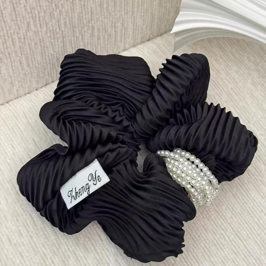 

Чорна перлина бант скранчі: Елегантний та Універсальний Бавовняний Аксесуар для Волосся
