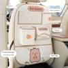 Wear-resistant Capybara Car Storage Bag Genuine Leather Cartoon Car Trash Can  Seat Back Foot Pad