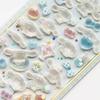 Cute Anime Hellokitty Kuromi Cinnamoroll 3D Sanrio Stickers Transparent Jelly Crystal Decorative Sticker Phone Case DIY Kids Toy