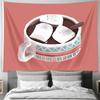 Cozy Coffee Aesthetic Tapestry Wall Hanging Boho Room Decor Dorm Wall Art Latte Lover Gift Coffee Shop Vibes Cute Dorm Decor Bed